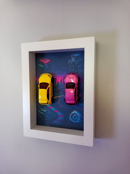 Ramka/gablota do modeli hotwheels i innych 1:64