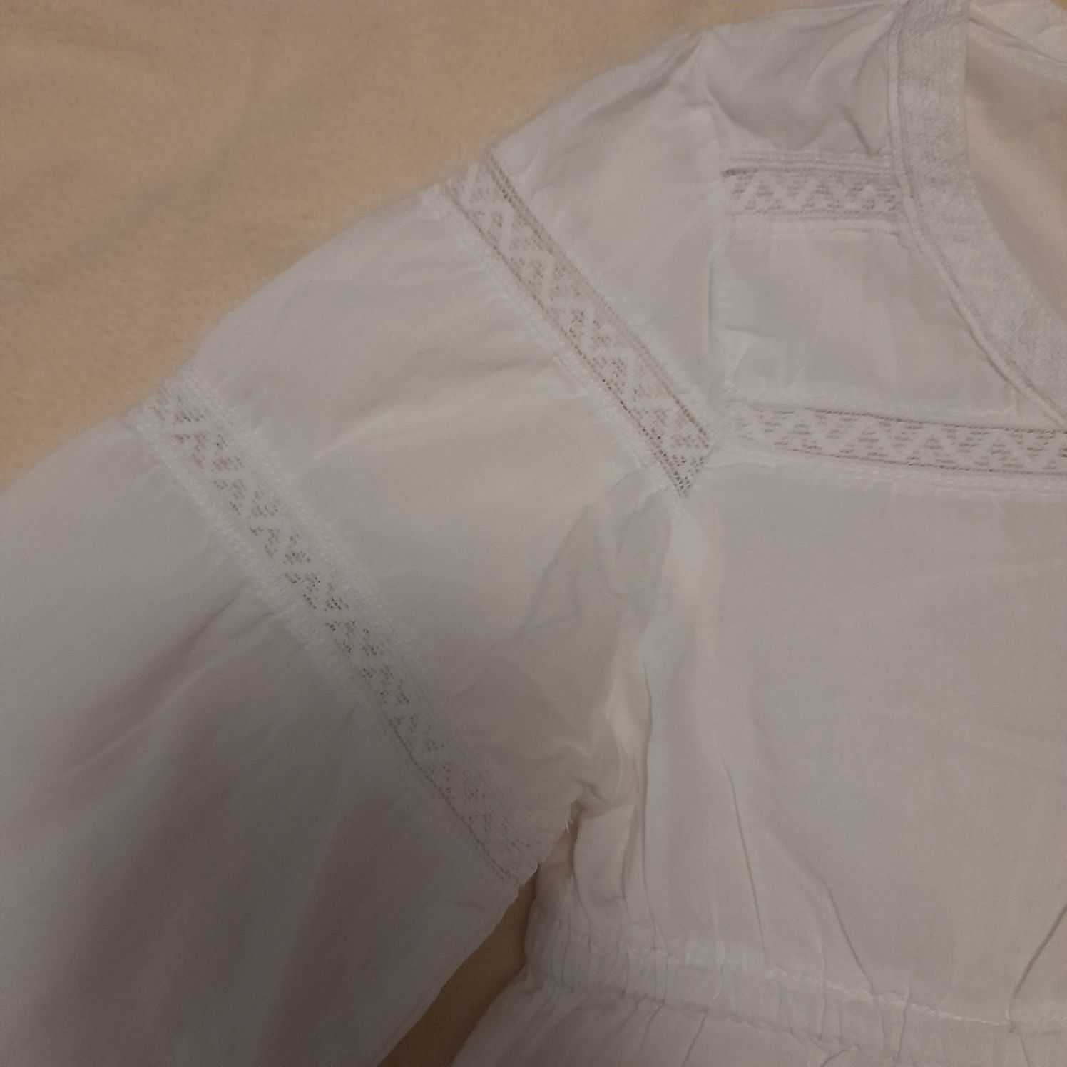 Elegancka biała bluzka firmy h&m rozmiar 146