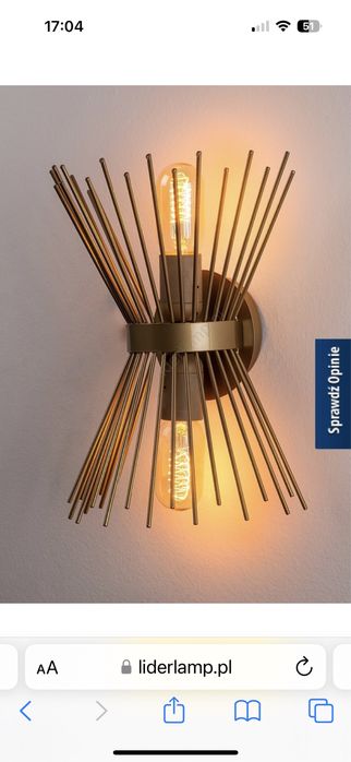 3 kinkiety złote, nowoczesny design