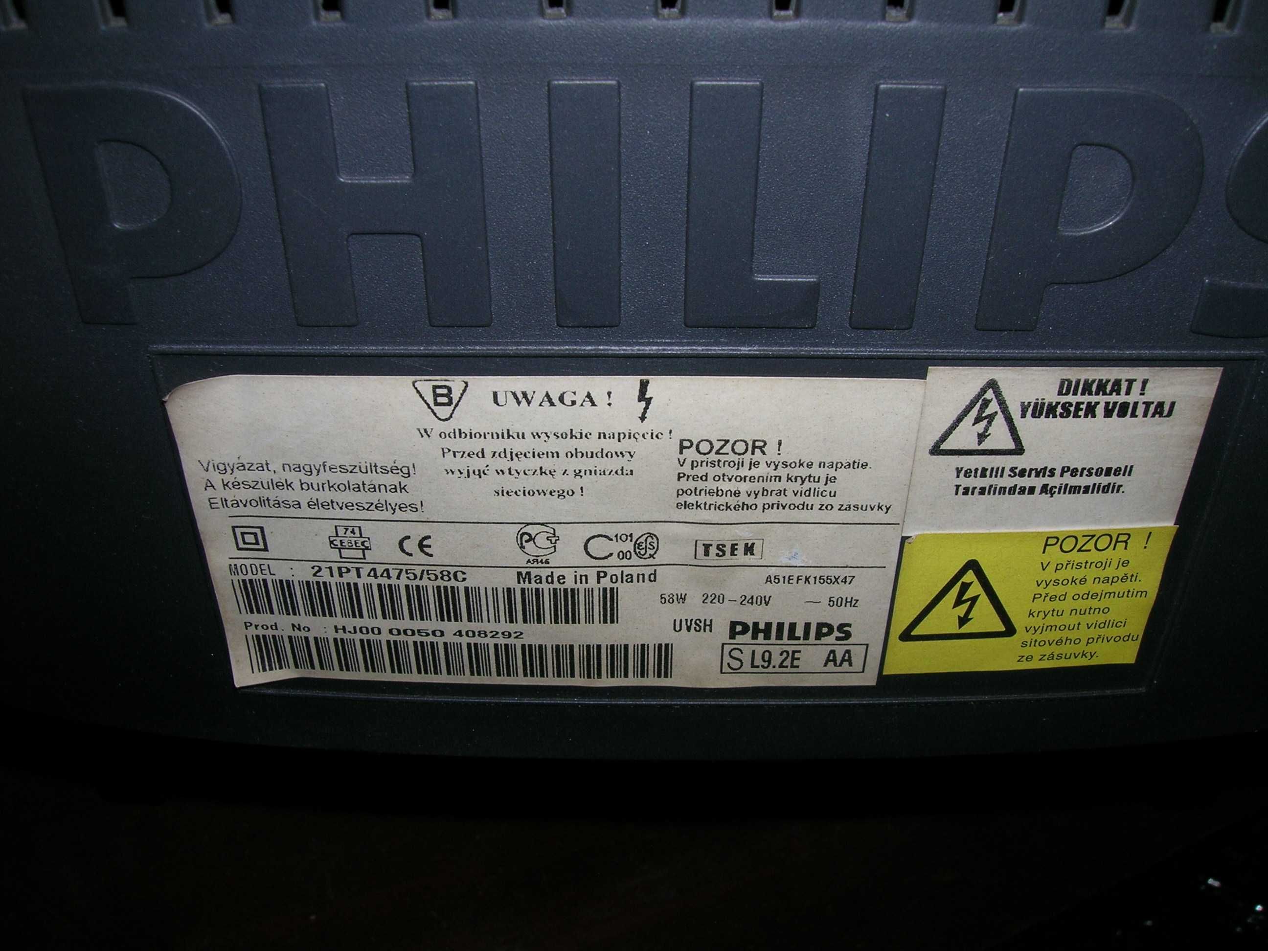 Telewizor Philips 21 cali Do gier video lub pod dekoder DVB-T2