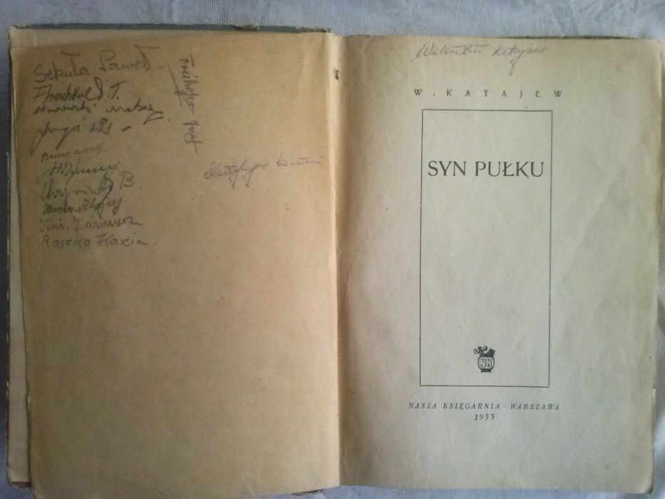 Książka pt.Syn pułku,Walentyna Katajewa z jego autografem.