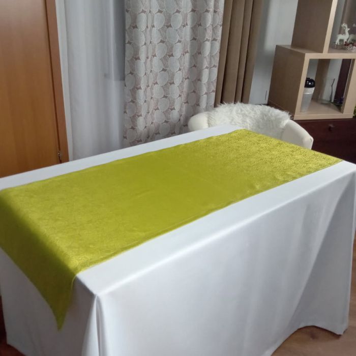 Obrus hydrofobowy bieżnik Wielkanocny seledyn 50x150cm