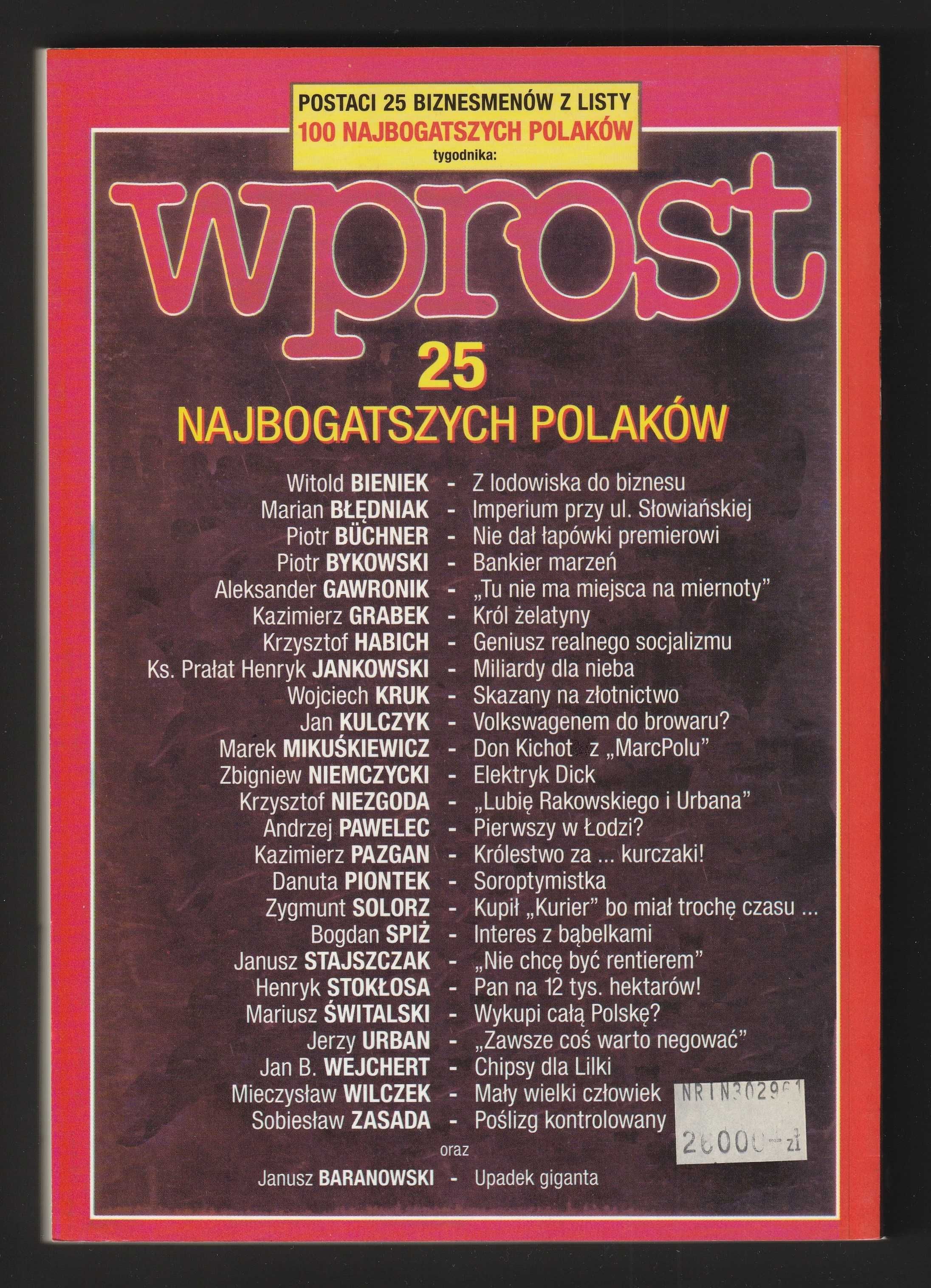 MILIARDERZY ? - 25 polskich biznesmenów - 1993