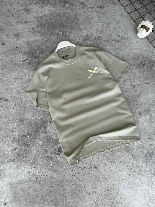 Футболка Jacquemus premium оверсайз з qr-code та бірками i57/7433