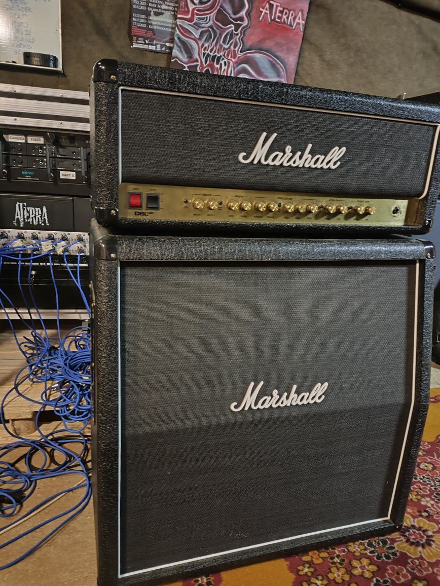Marshall DSL 100 H wraz z kolumną Marshall MX 412 B