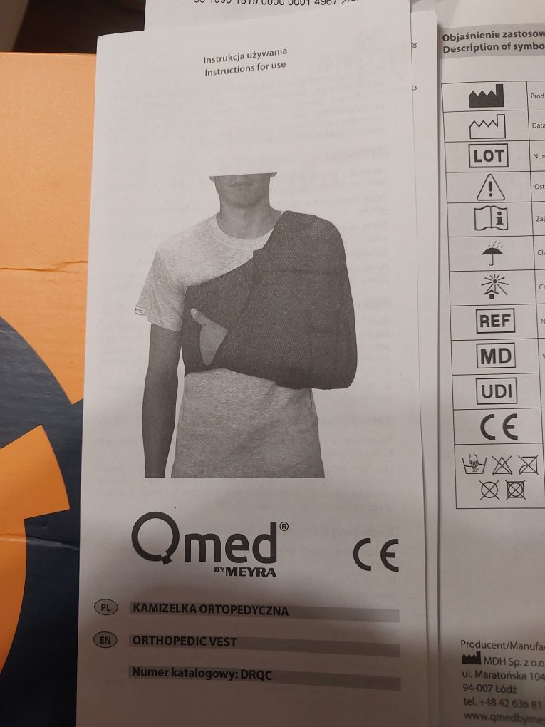 Orteza/kamizelka ortopedyczna bark ręka