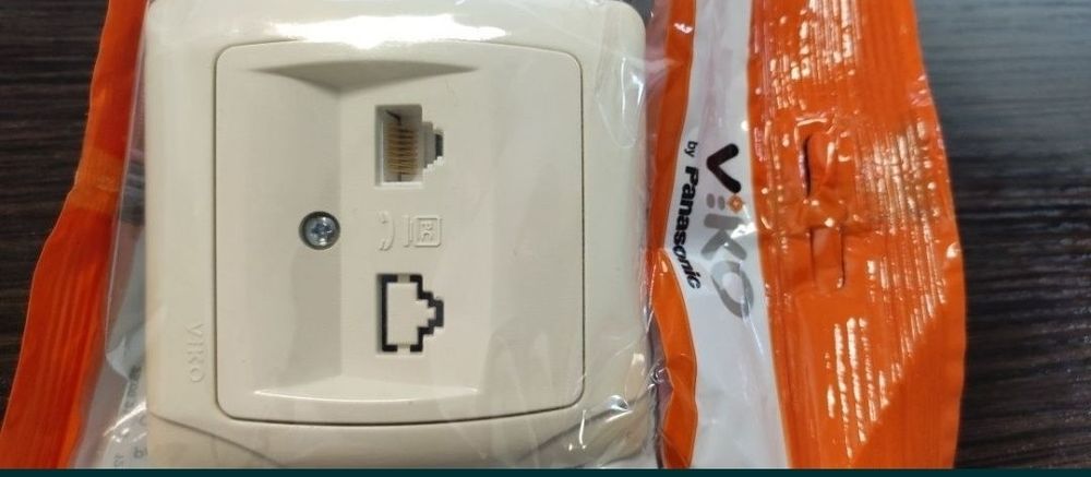 Розетки (RJ-45, CAT3, CAT5e) VIKO by Panasonic, КРЕМ