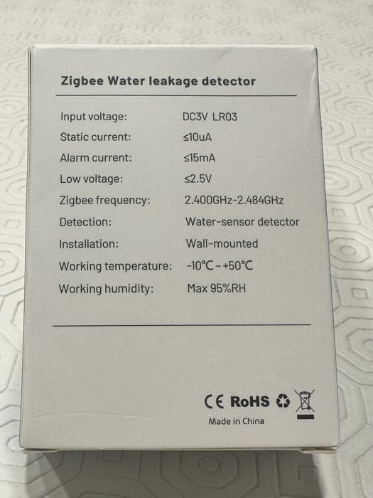 Sensor de Água Zigbee 3.0 Ewelink – Detector de Fugas e Inundações