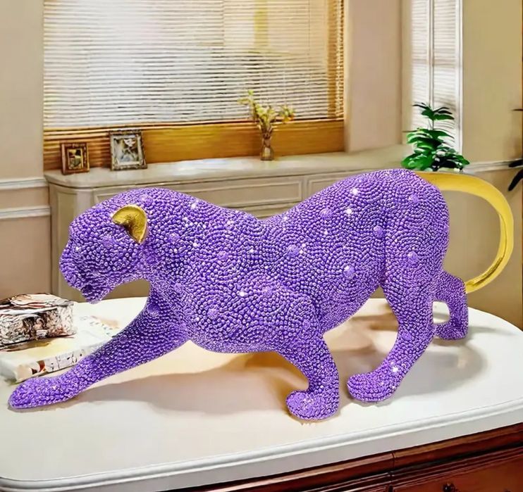 Статуетка Гепарда Із Точкового намиста 33см