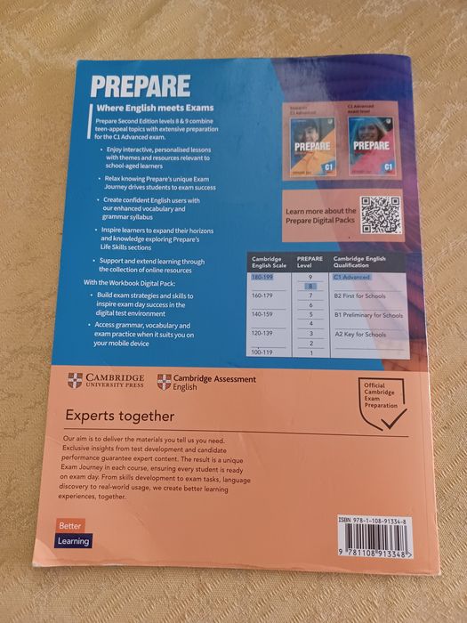 Caderno - Prepare Level 8 Workbook with Digital Pack