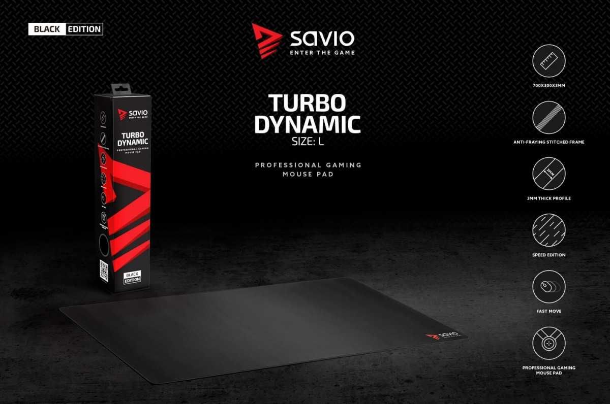 Savio Podkładka pod mysz 700x300 Black Edition Turbo Dynamic L