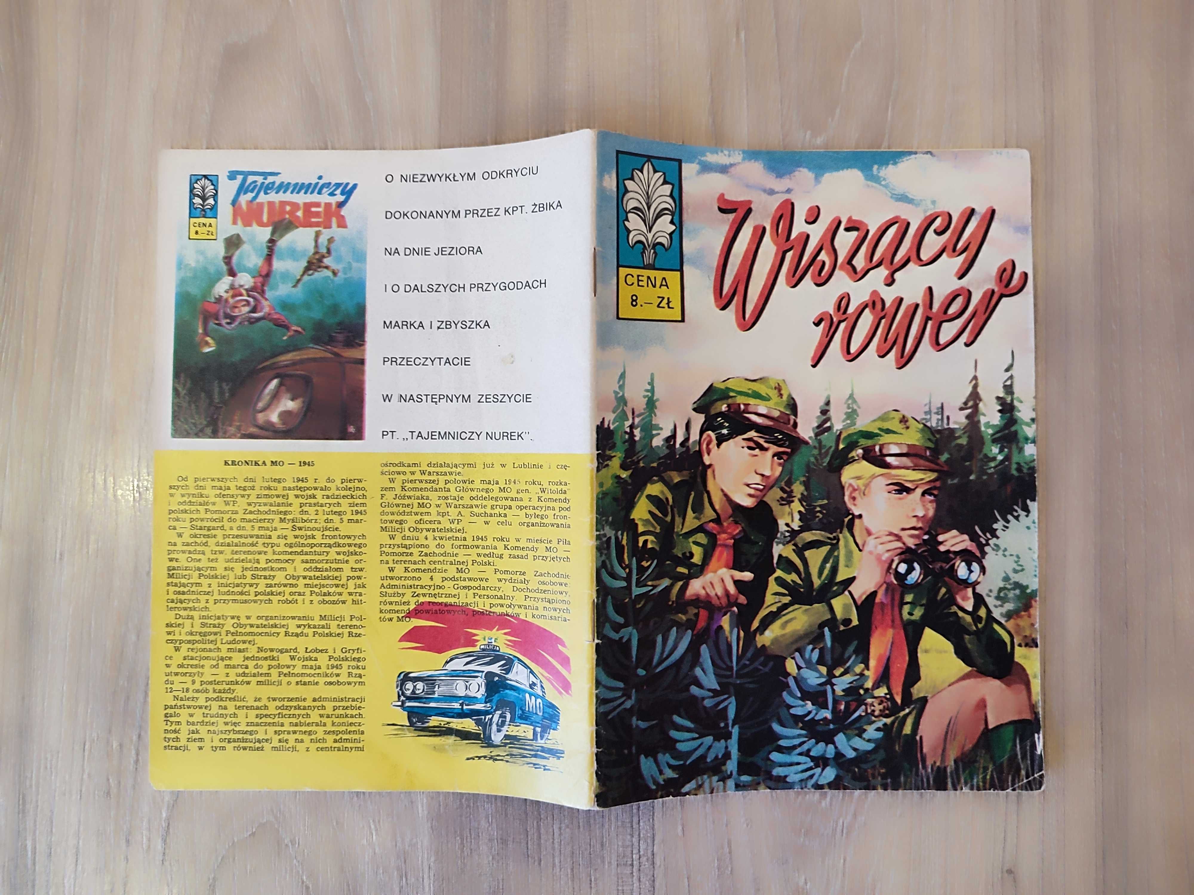 Komiks z serii KAPITAN ŻBIK. Wiszący rower. Cz. II. Wyd. I z 1973 roku