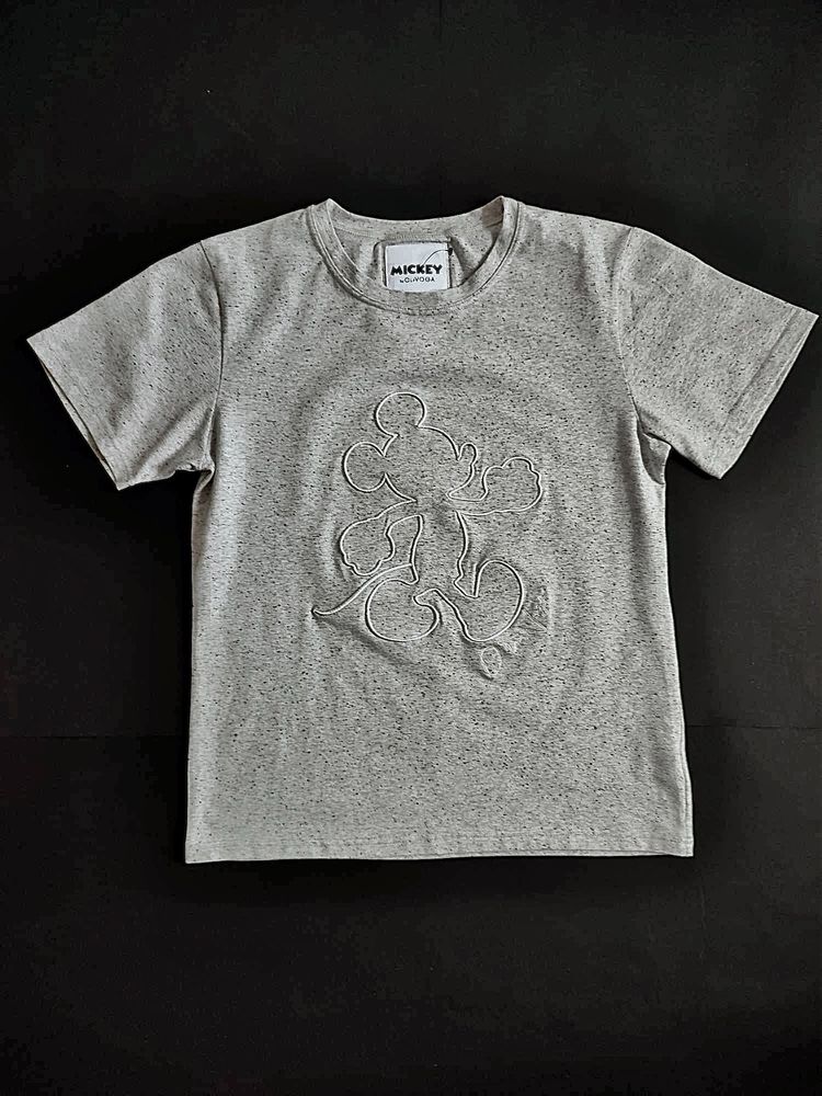 T-shirt szary melanż O’La Voga,, uniwersalny