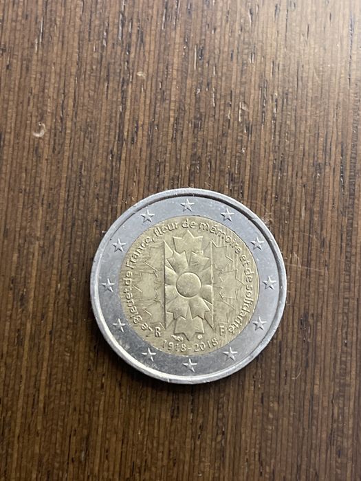 Moeda 2 Euros Comemorativa França 2018 – Le Bleuet de France