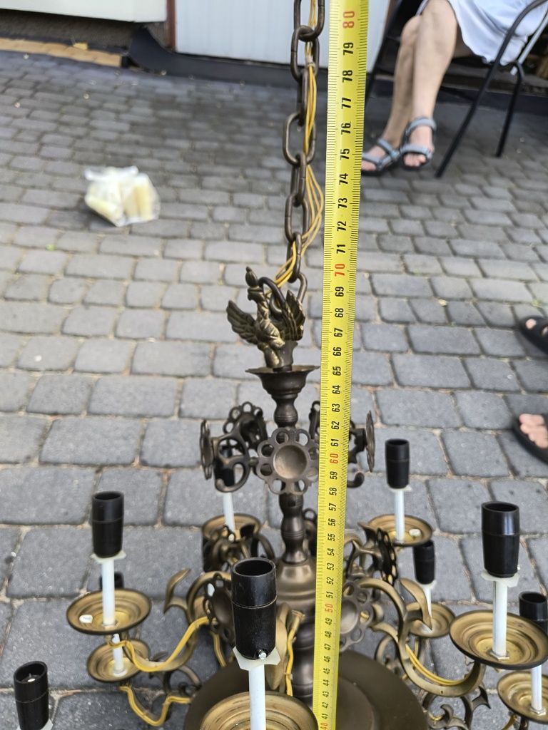 Żyrandol mosiężny Księstwo Warszawskie