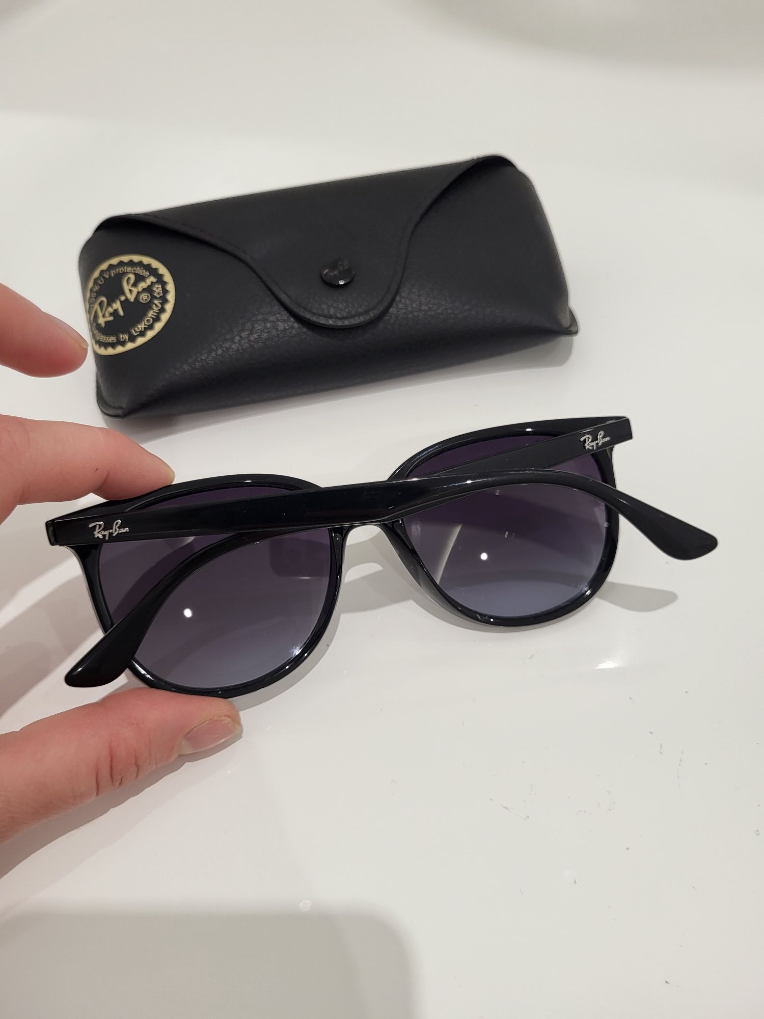 Okulary przeciwsłoneczne damskie Ray-Ban RB 4378 czarne oryginał etui