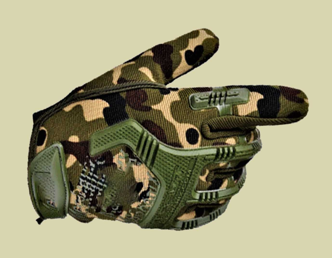 rękawice rękawiczki długie uniwersalne kamuflaż