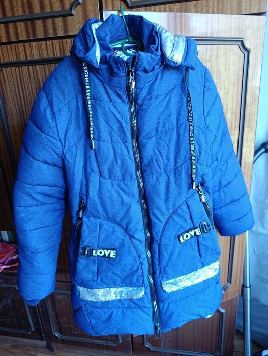 Куртка зимова на дівчинку 10-12 років 140-150см зріст