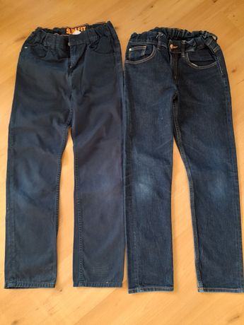 Spodnie jeansy i materiałowe H&M 146