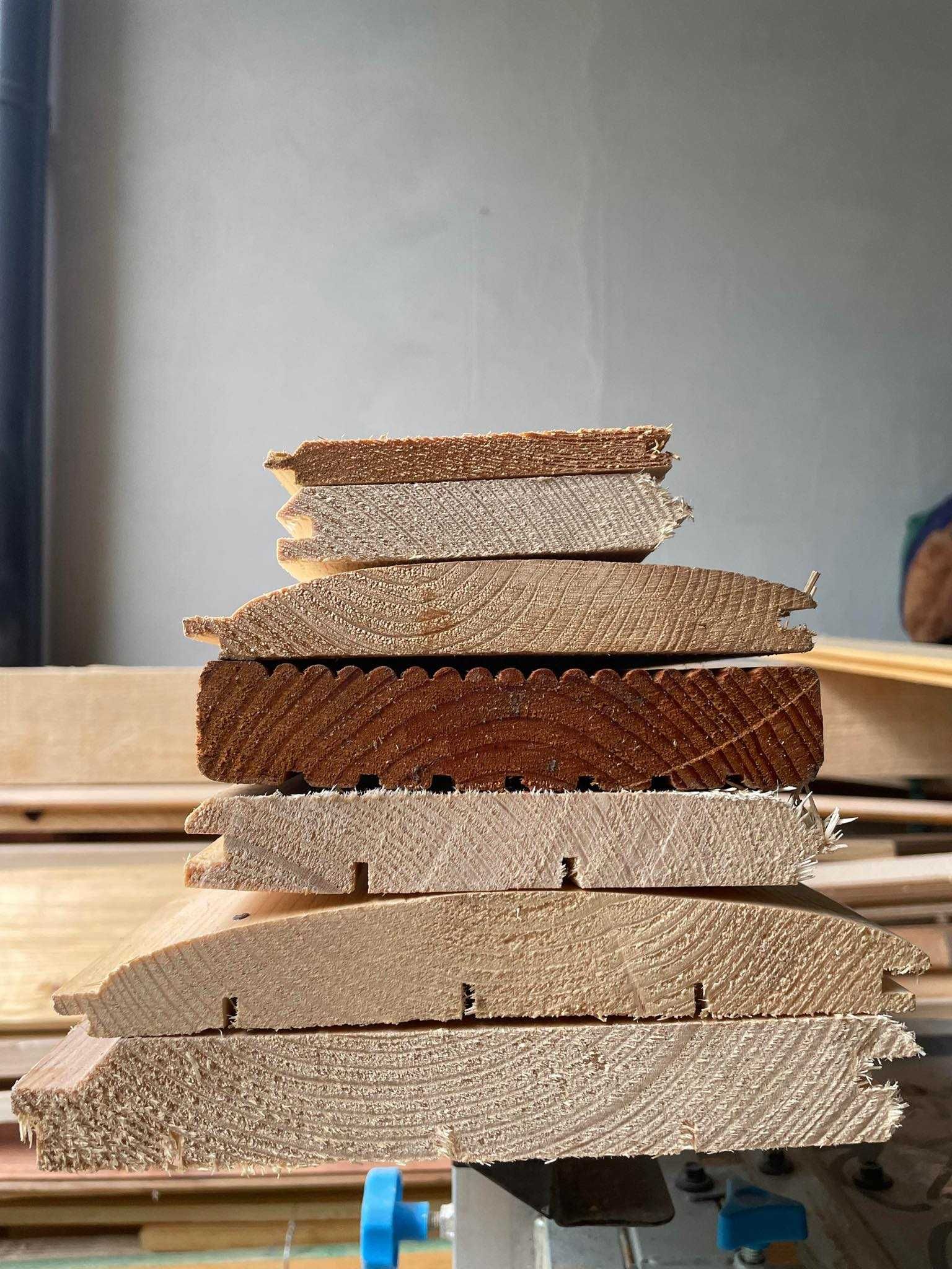 Deski Wyroby Materiał elewacyjny Drewno Bal Bale Półokrągłe