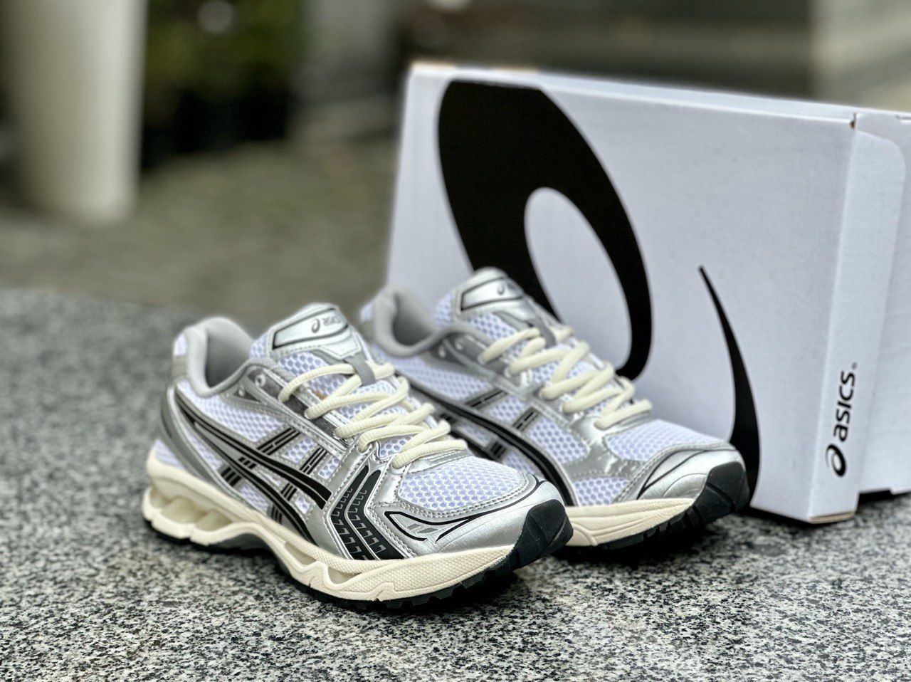 Кросівки Asics Gel-Kayano 14 White Silver Black кроссовки асикс 
"