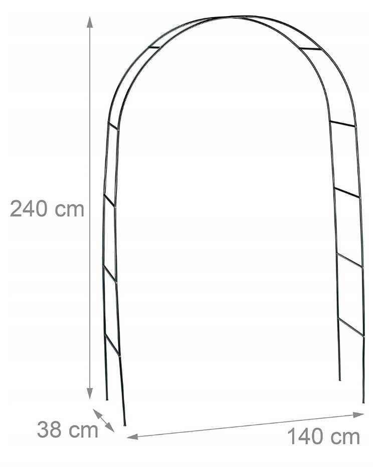 PERGOLA Ogrodowa Łuk 240cm + Kotwy