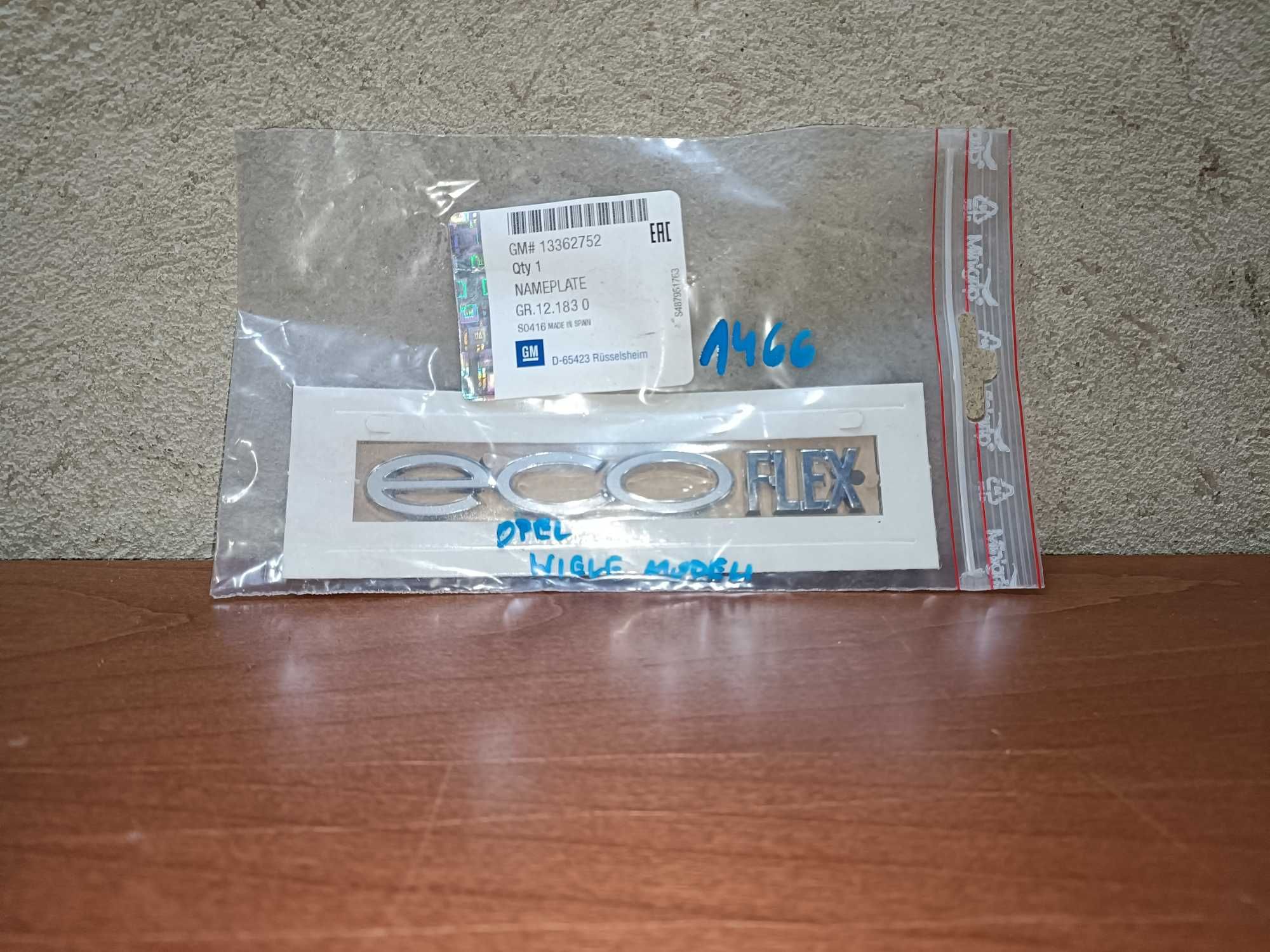 Opel Insignia A, Astra H Emblemat Znaczek "EcoFlex"