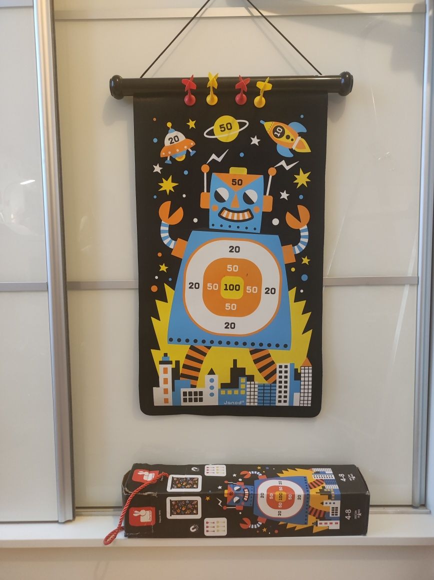 JANOD rzutki magnetyczne gra Dart Roboty + pudełko
