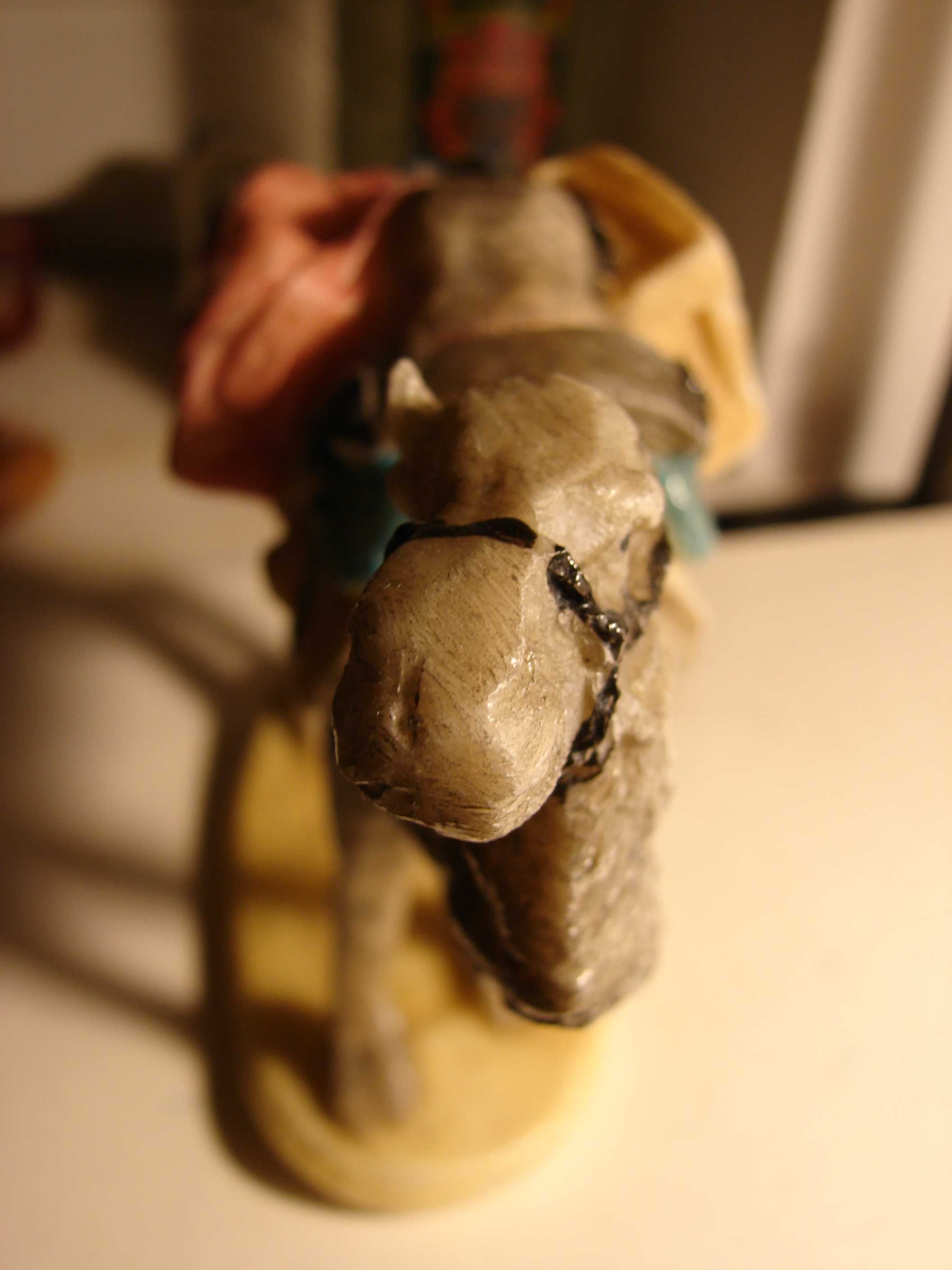 Figurka zabawka objuczony wielbłąd Camel art kamień rzeźba do papieru