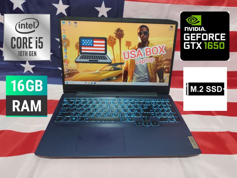 ‼️Новий Lenovo Gaming 3 15.6FHD/I5 10300H/GTX1650/16GB RAM/SSD/M2+1TB