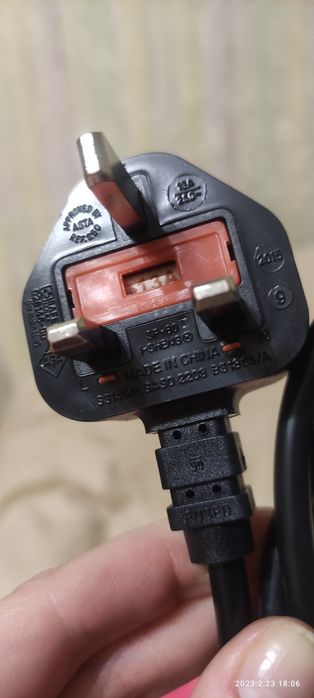 Кабель питания 13 А. Тип G