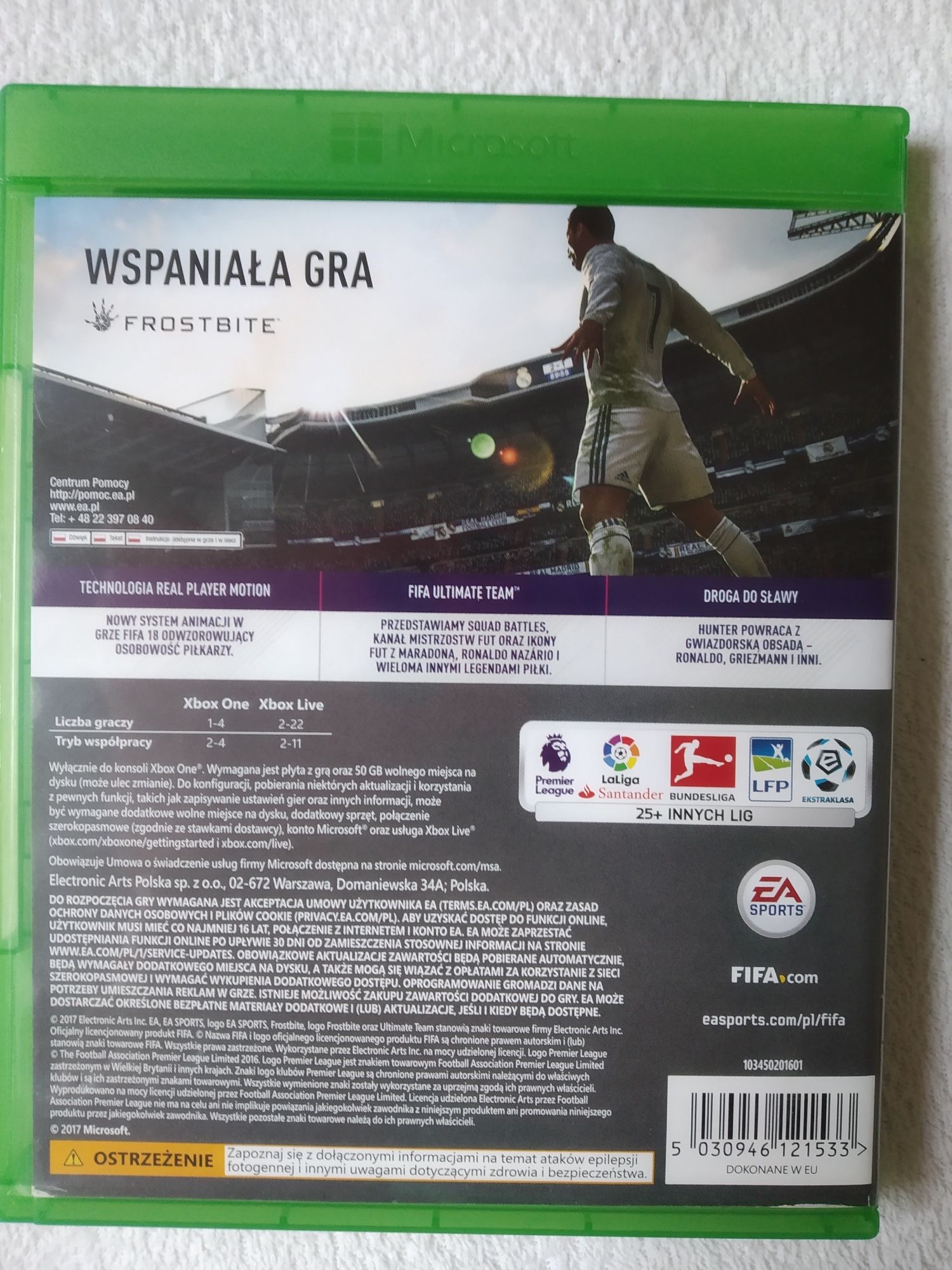 XBOX ONE gra Fifa 18