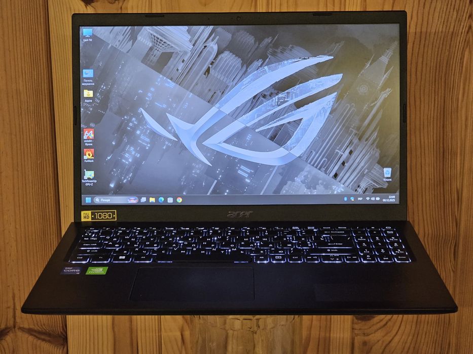 Acer 15.6"/i5 1135G7/MX 450/RAM 12GB/SSD 256GB/батарея 6 годин