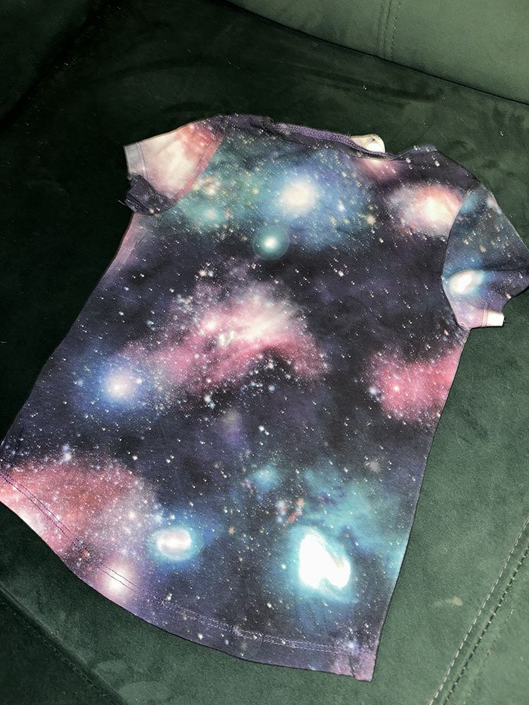 Koszulka, T-Shitr H&M Star Wars cekiny, kosmos 98/104, 2-4 lat