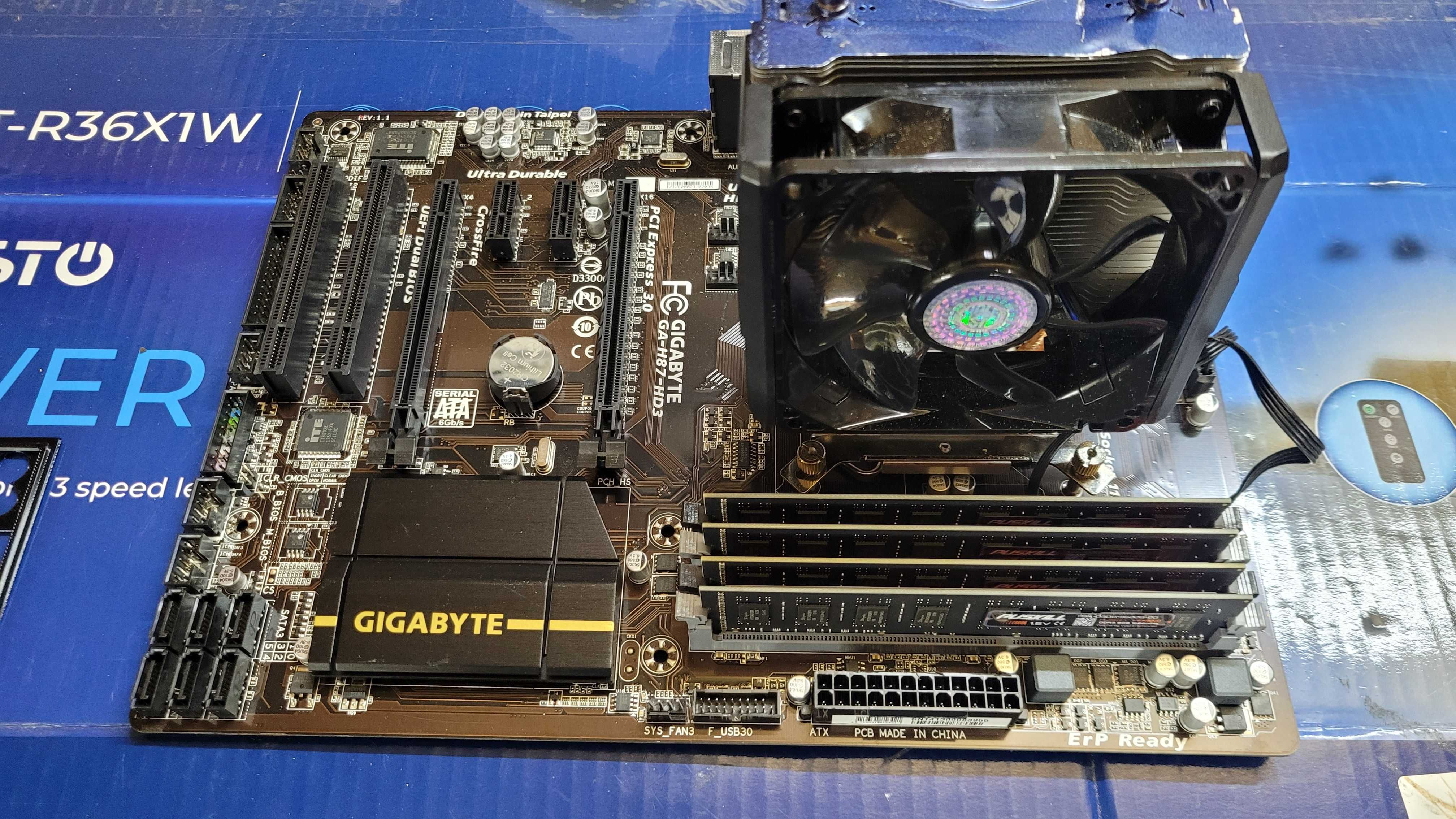 TOP комплект S1150 Gigabyte GA-H87-HD3 +I7 4790 4GHz +32GB DDR3 +башня