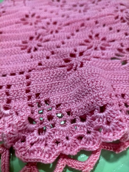 Panos de crochê feitos à mão