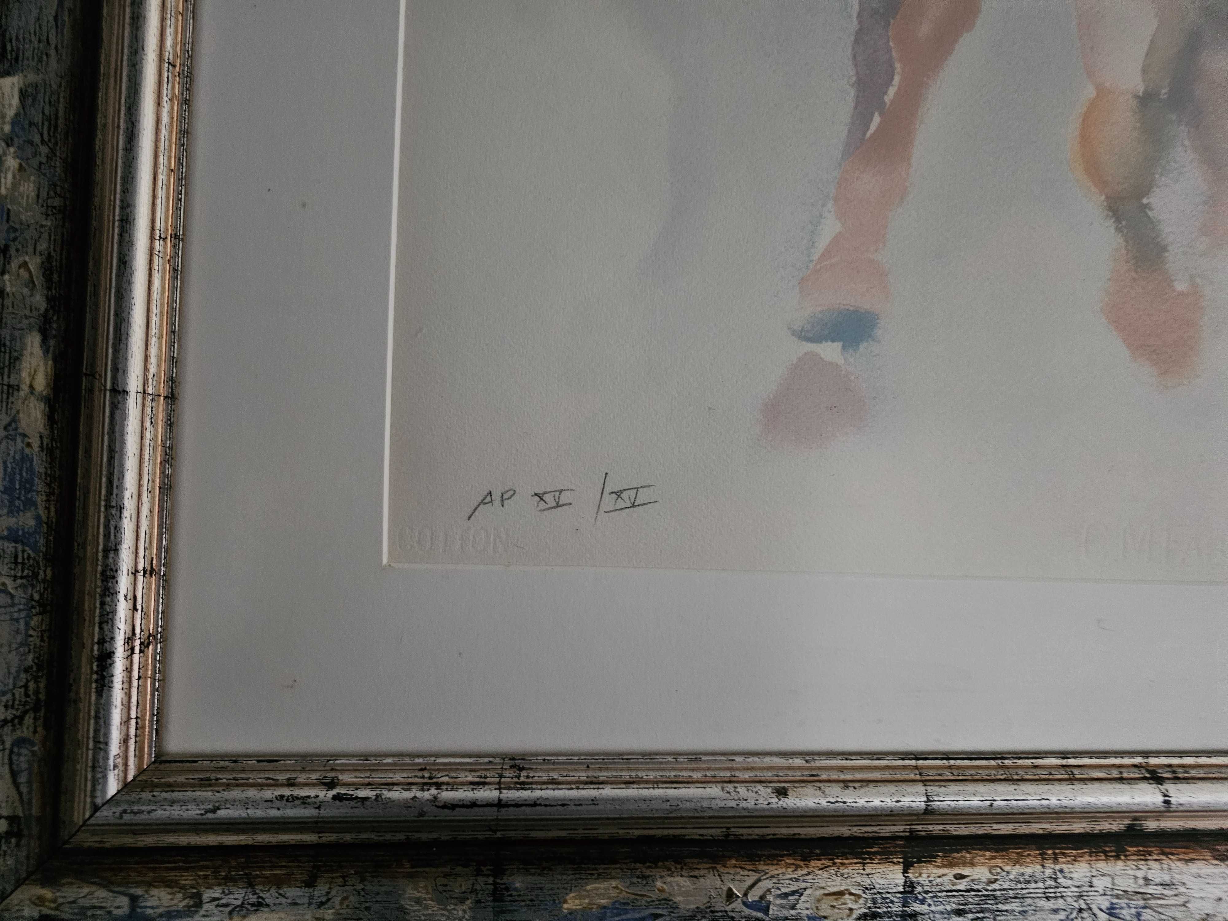 Serigrafia De Cavalos em aquarela de Beatrice Bulteau