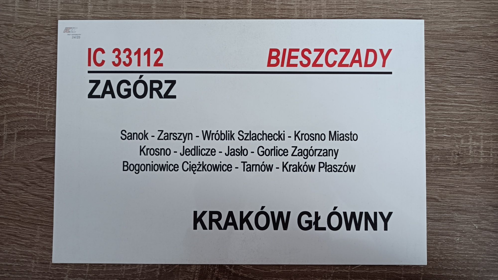 Tablica relacyjna IC Bieszczady