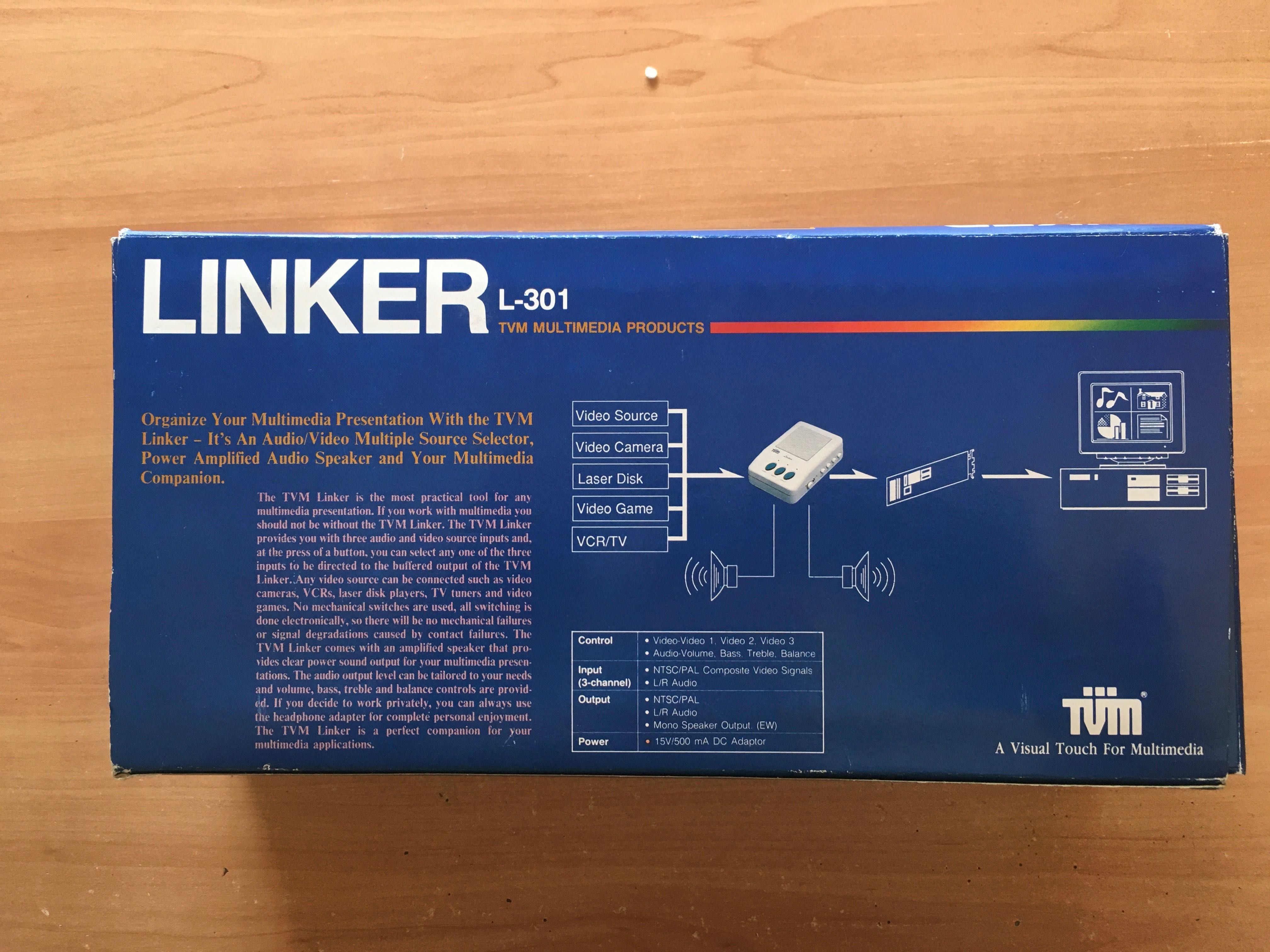 Linker L-301 switch de video e Audio comutador