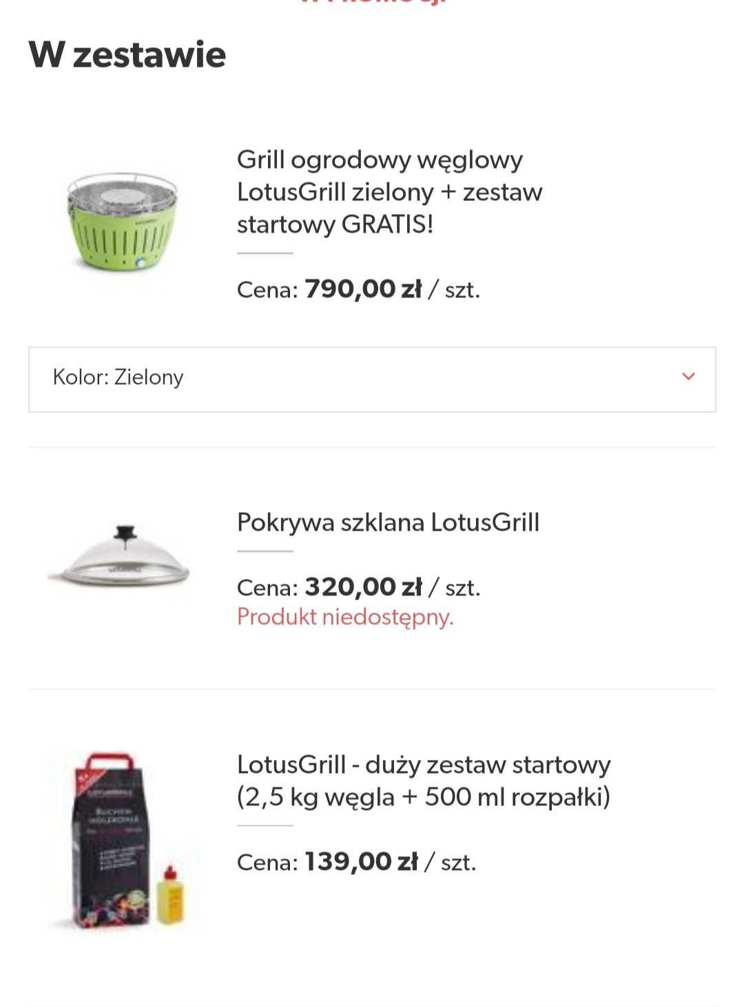 Lotus grill . Bezdymny gril z pokrywką i zestawem startowym