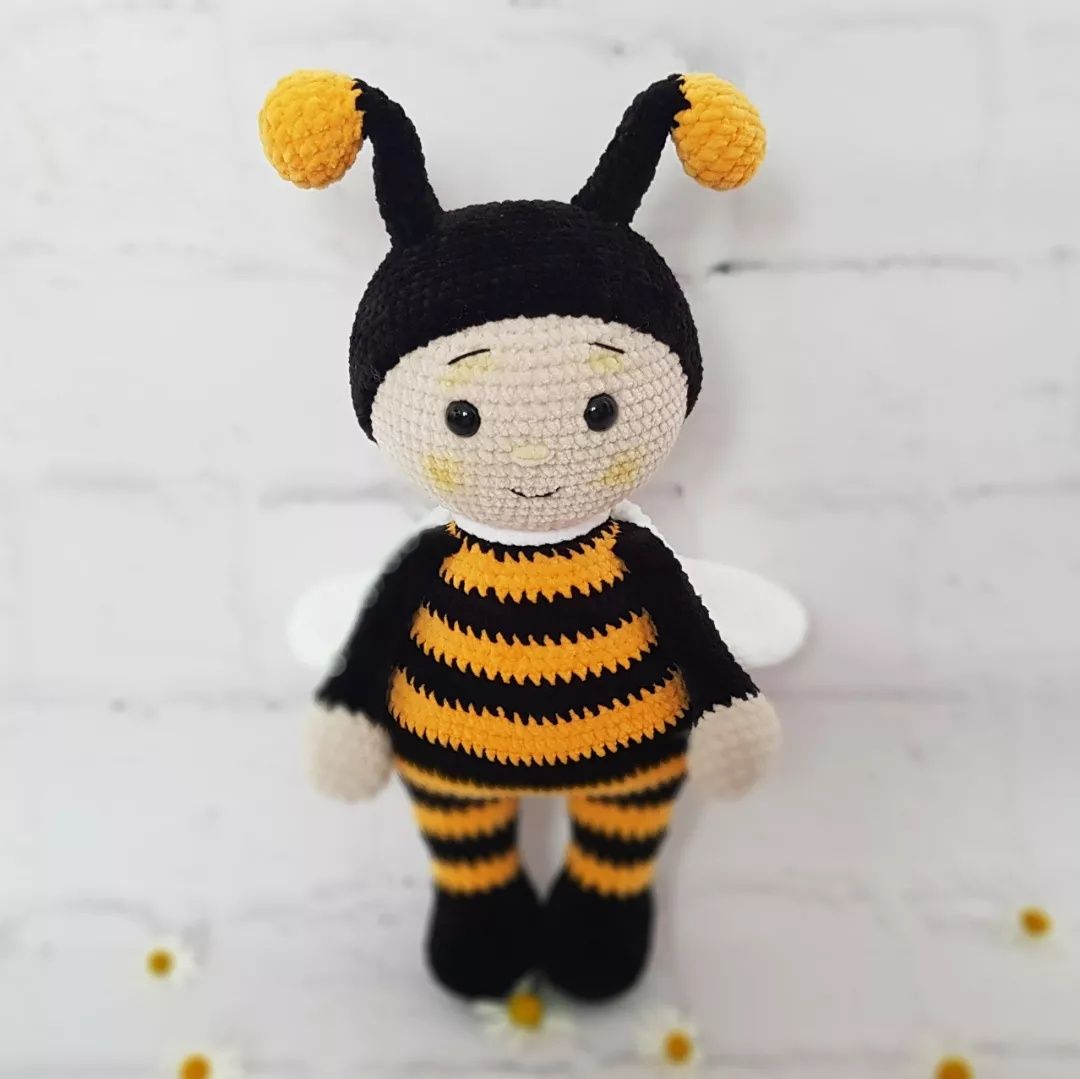 Pszczółka na szydełku personalizowana