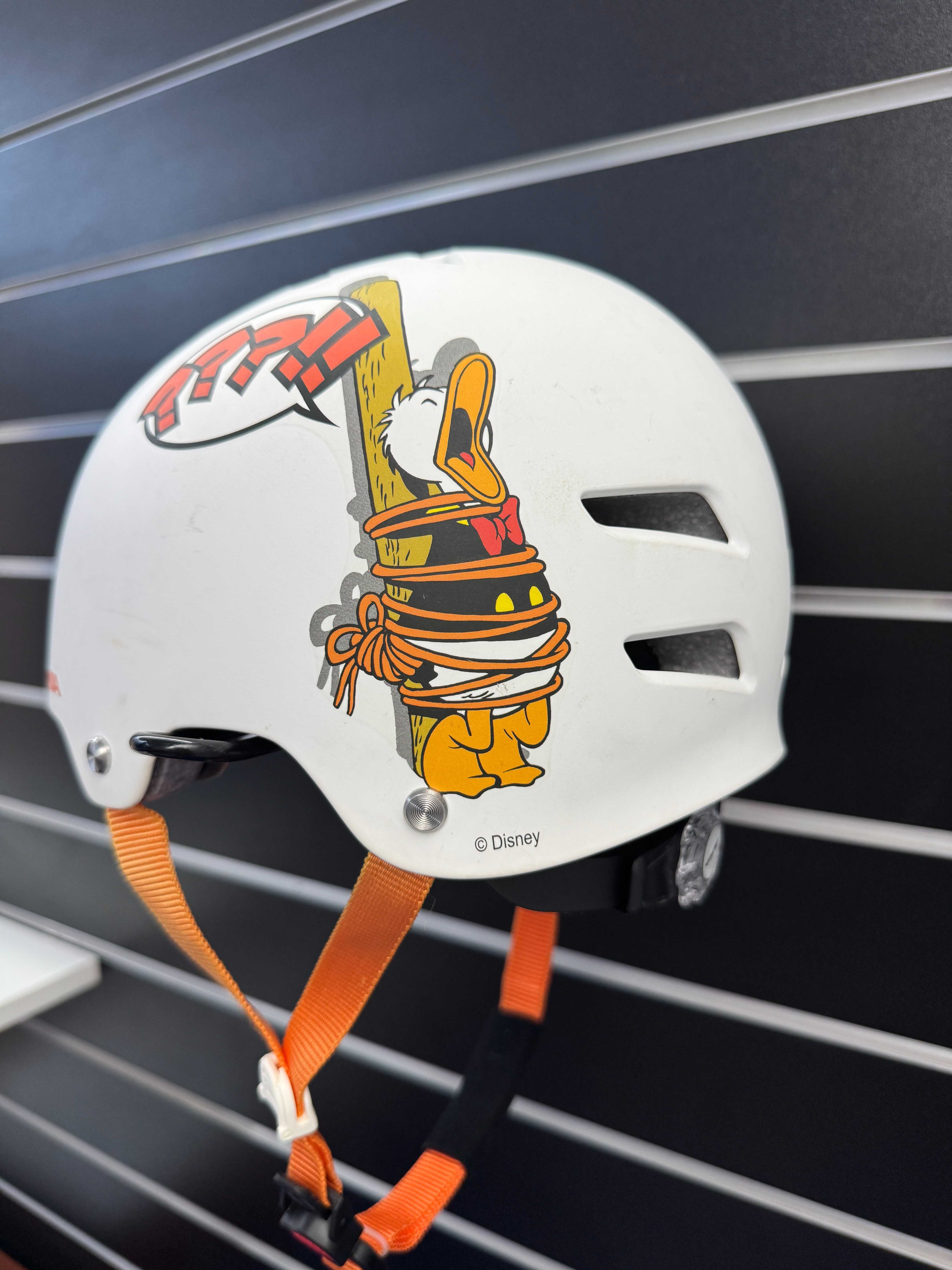 Alpine Park jr. Disney Kaczor Donald biały kask rowerowy dziecięcy