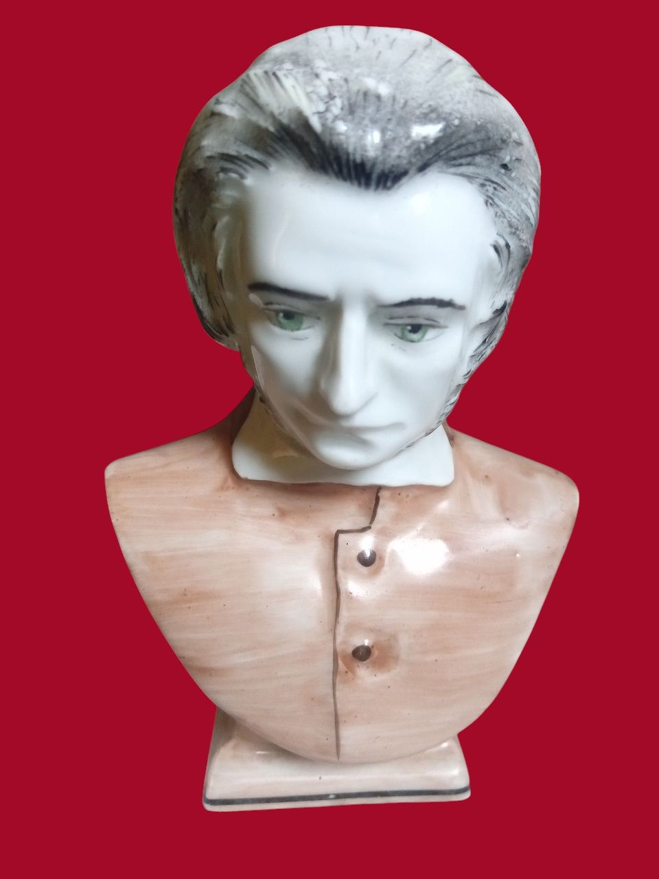 Adam Mickiewicz, popiersie, porcelana Wałbrzych.