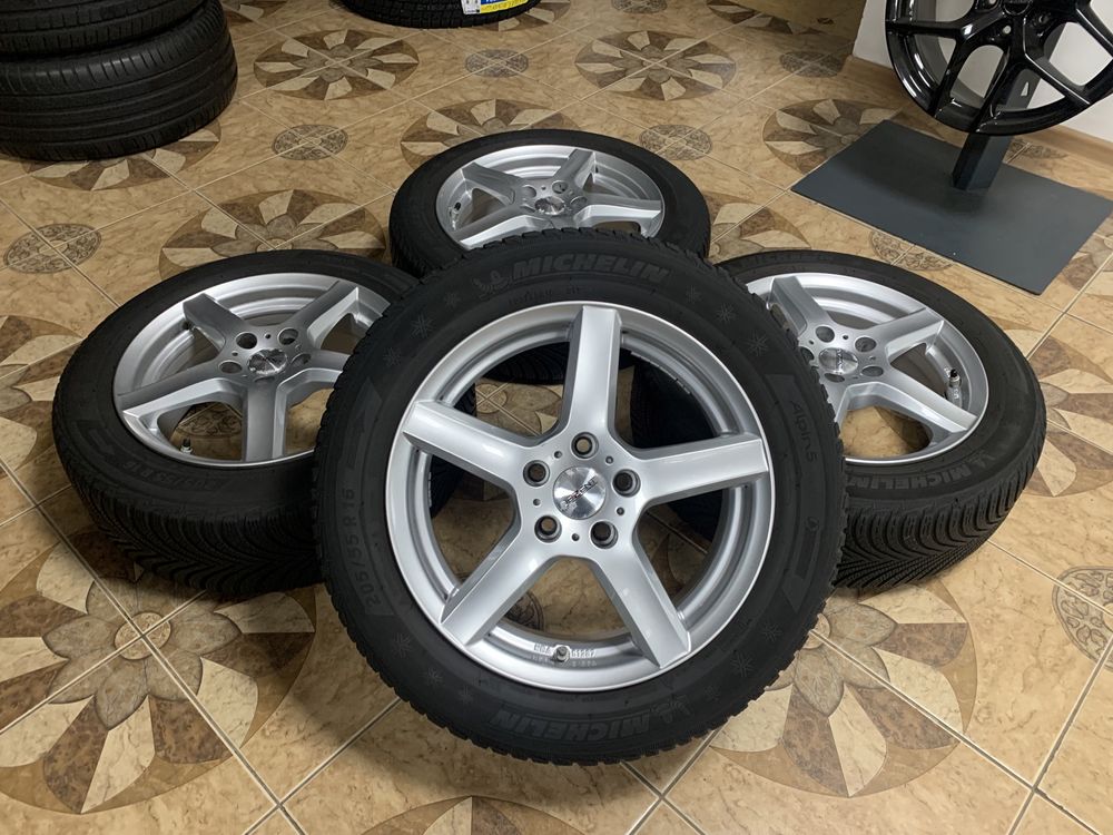 Комплект литих дисків R16 , 5/108 з зимніми шинами 205/55/16 Michelin