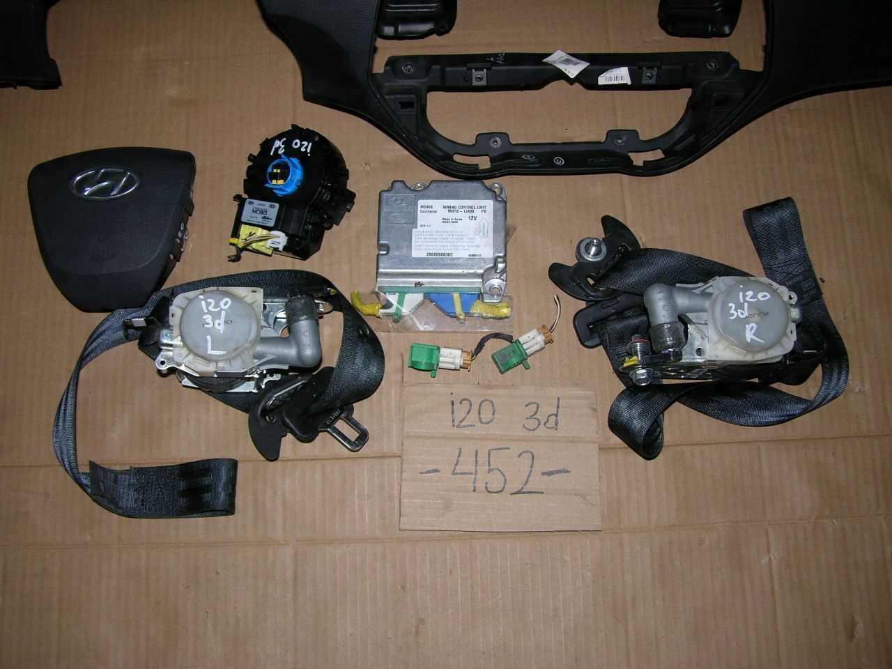 HYUNDAI i20 3d 08- PODUSZKI POWIETRZNE ZESTAW SRS
