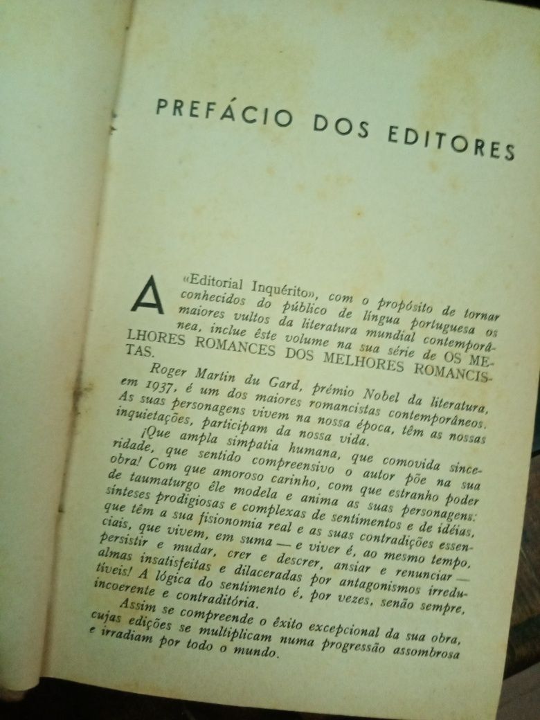 O drama de João Barois, de Martin du Gard, (prémio Nobel)