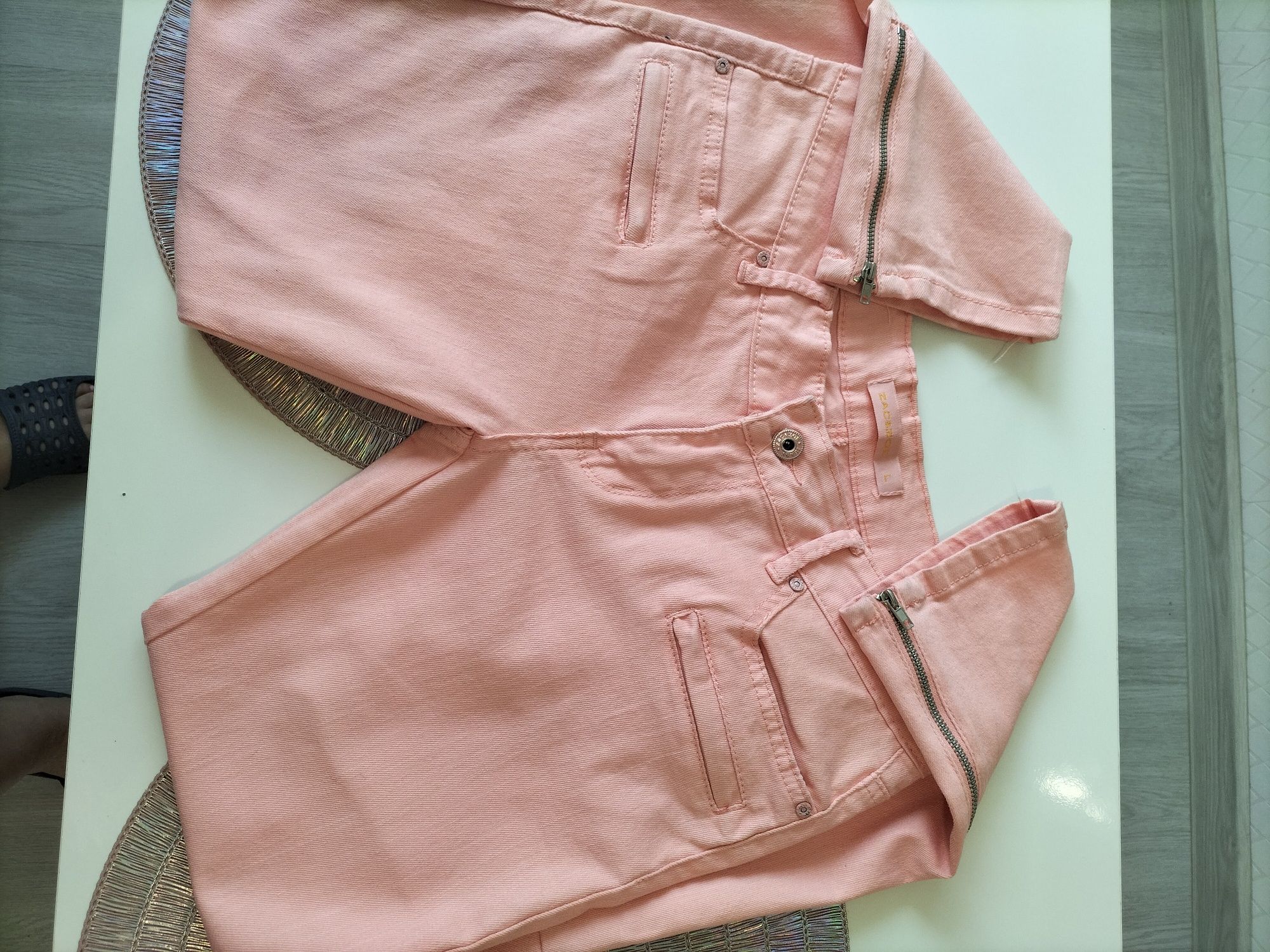 Spodnie jeans rurki Zac& Zoe m L zameczki