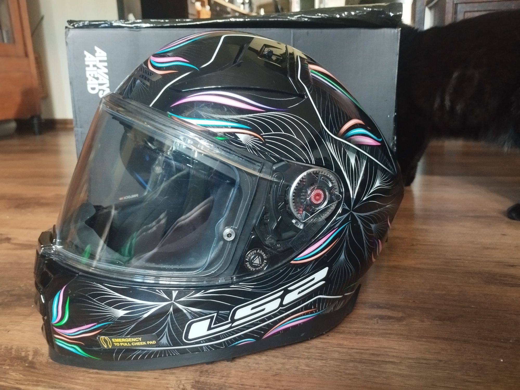 Kask LS2 VECTOR II FF811 XS Tropical Czarny-Biały