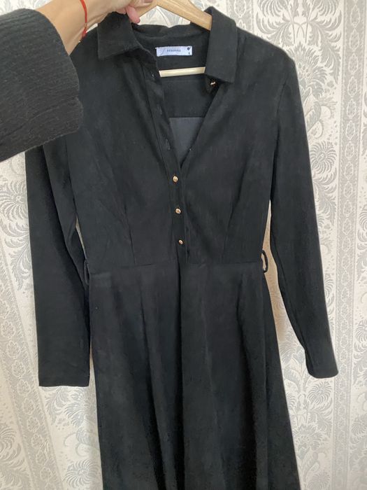 Замшева сукня в стилі бебідол