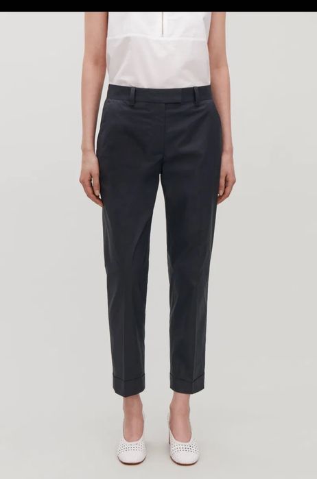 Тонкі поплінові брюки COS